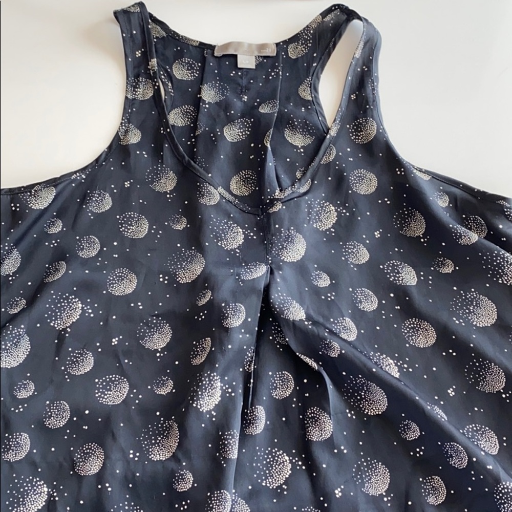 Flowy Forever 21 Black and Cream Sleeveless Top